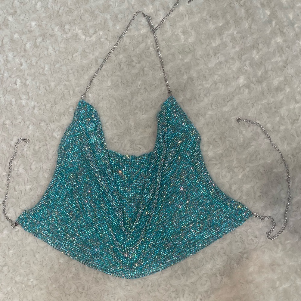 Sparkling Chainmail Halter Top - Picture 3 of 6